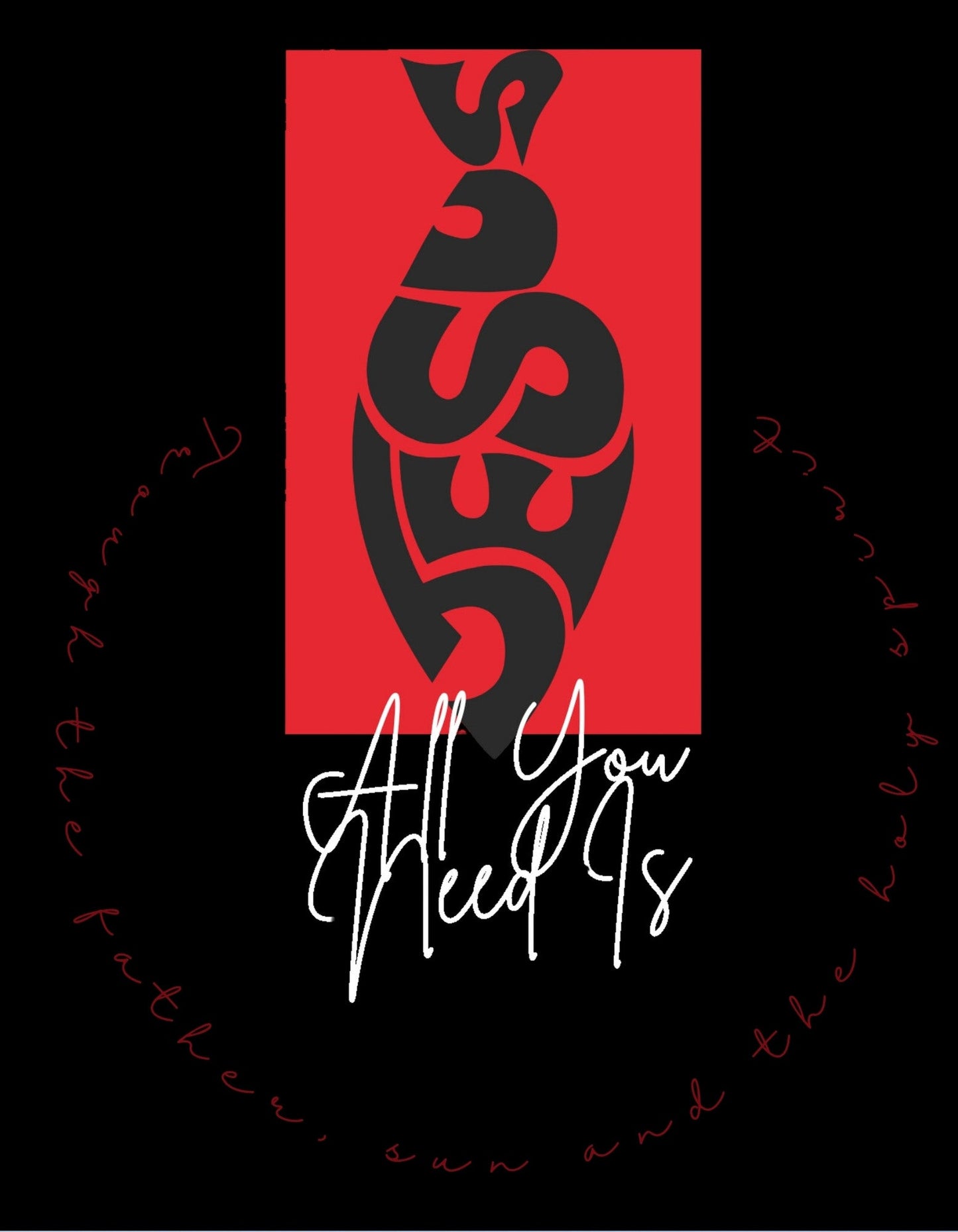 All You Need is Jezus – 50 Jaar Wegwijzerkampen Limited Edition | Uniseks Oversized Sweater | Rode Print | Zonder capuchon - JalaJala Artshop
