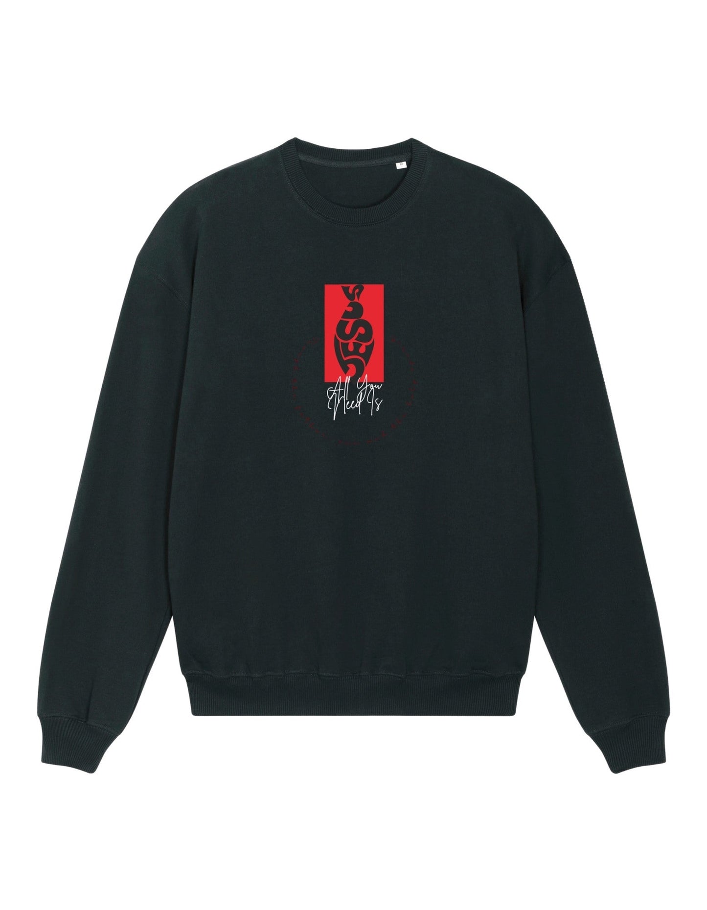 All You Need is Jezus – 50 Jaar Wegwijzerkampen Limited Edition | Uniseks Oversized Sweater | Rode Print | Zonder capuchon - JalaJala Artshop