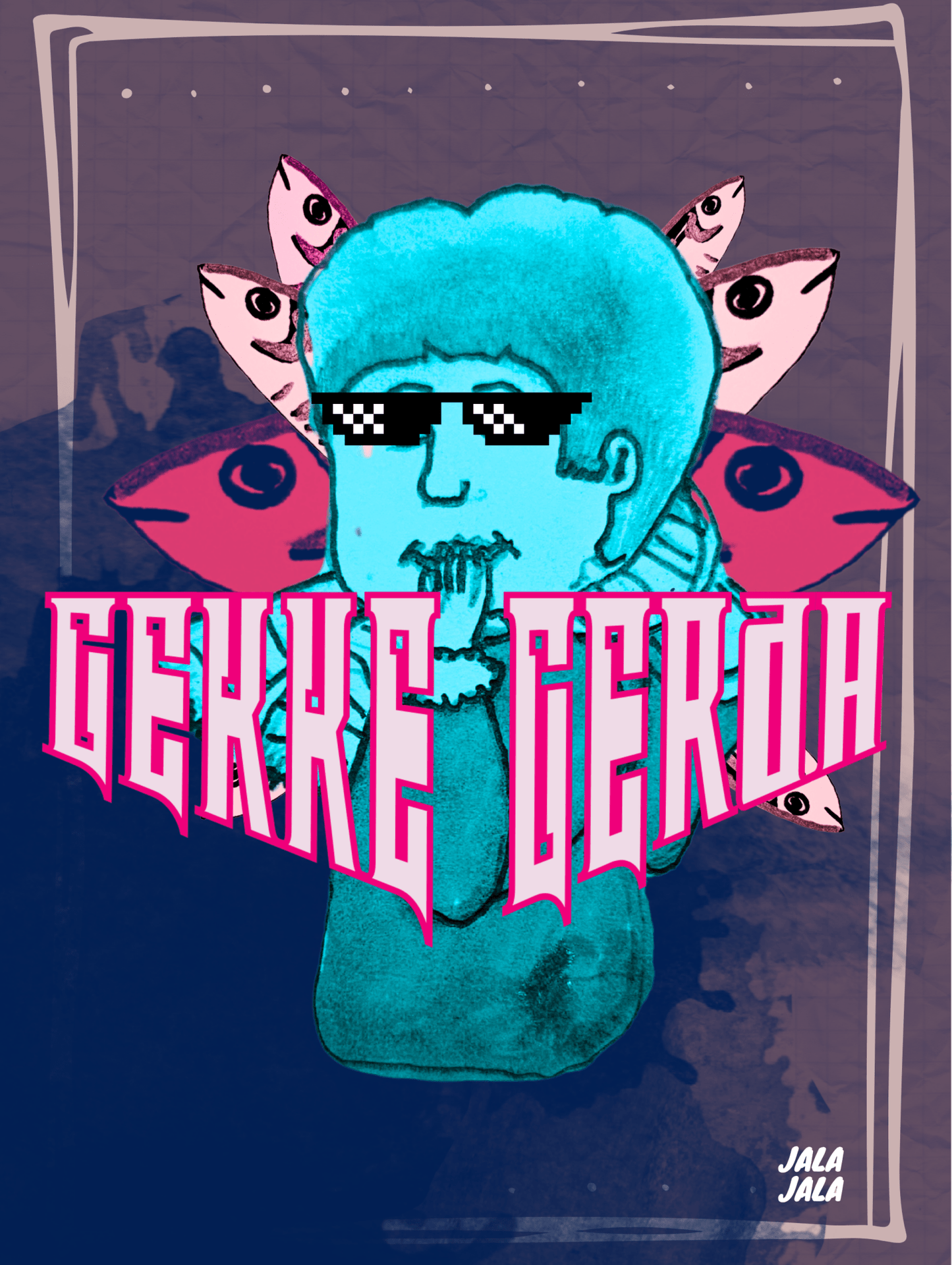 Anzichtkaart Gekke Gerda - Jala Jala - JalaJala Artshop