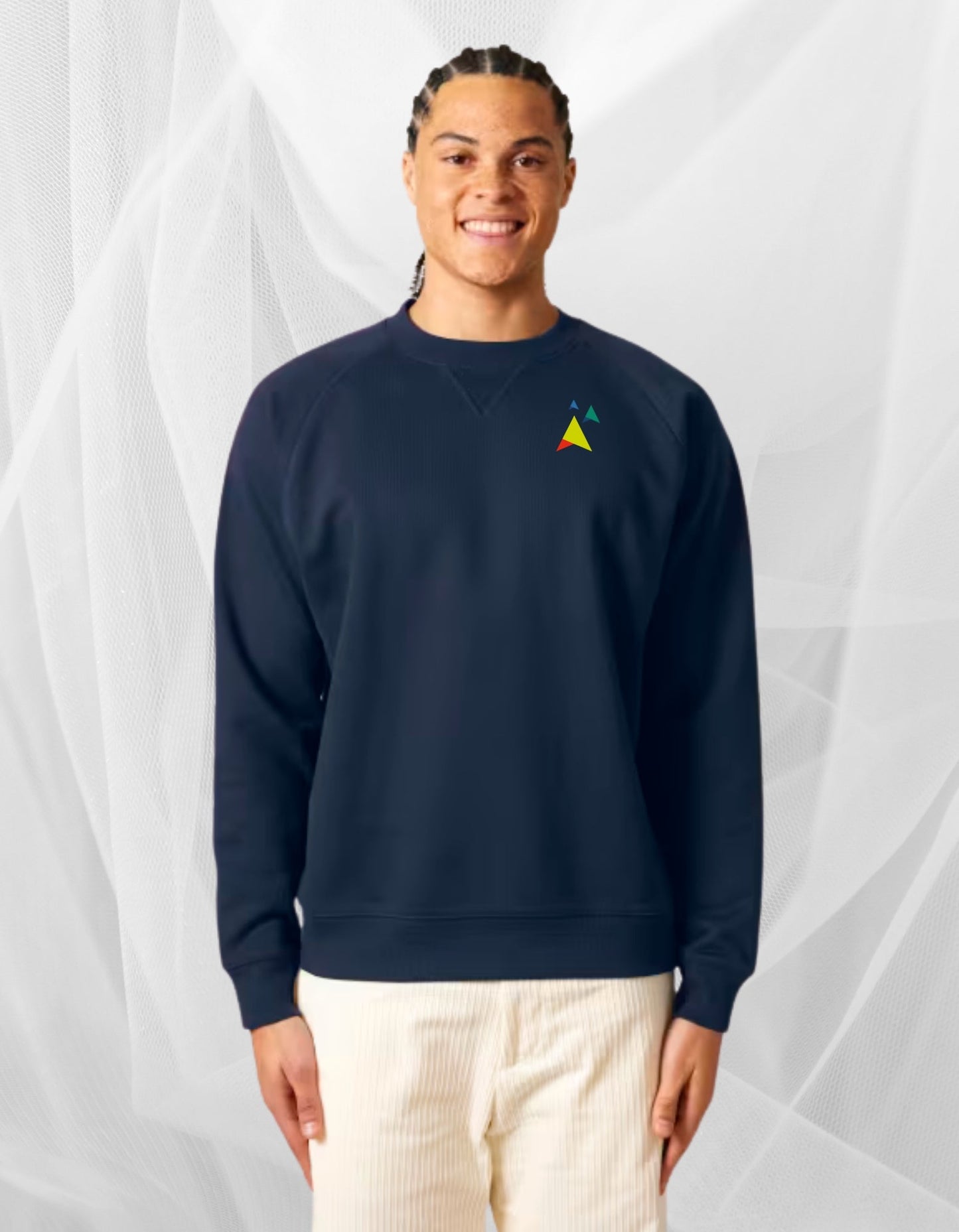 Covered. Protected. Loved. – Navy Uniseks Sweater Wegwijzerkampen - JalaJala Artshop
