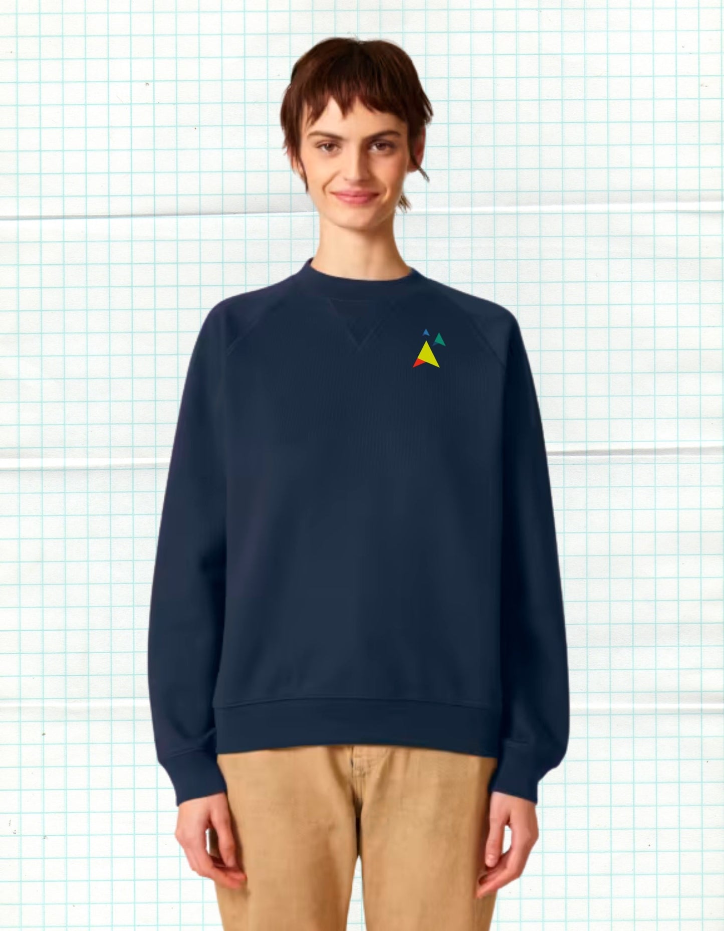 Covered. Protected. Loved. – Navy Uniseks Sweater Wegwijzerkampen - JalaJala Artshop