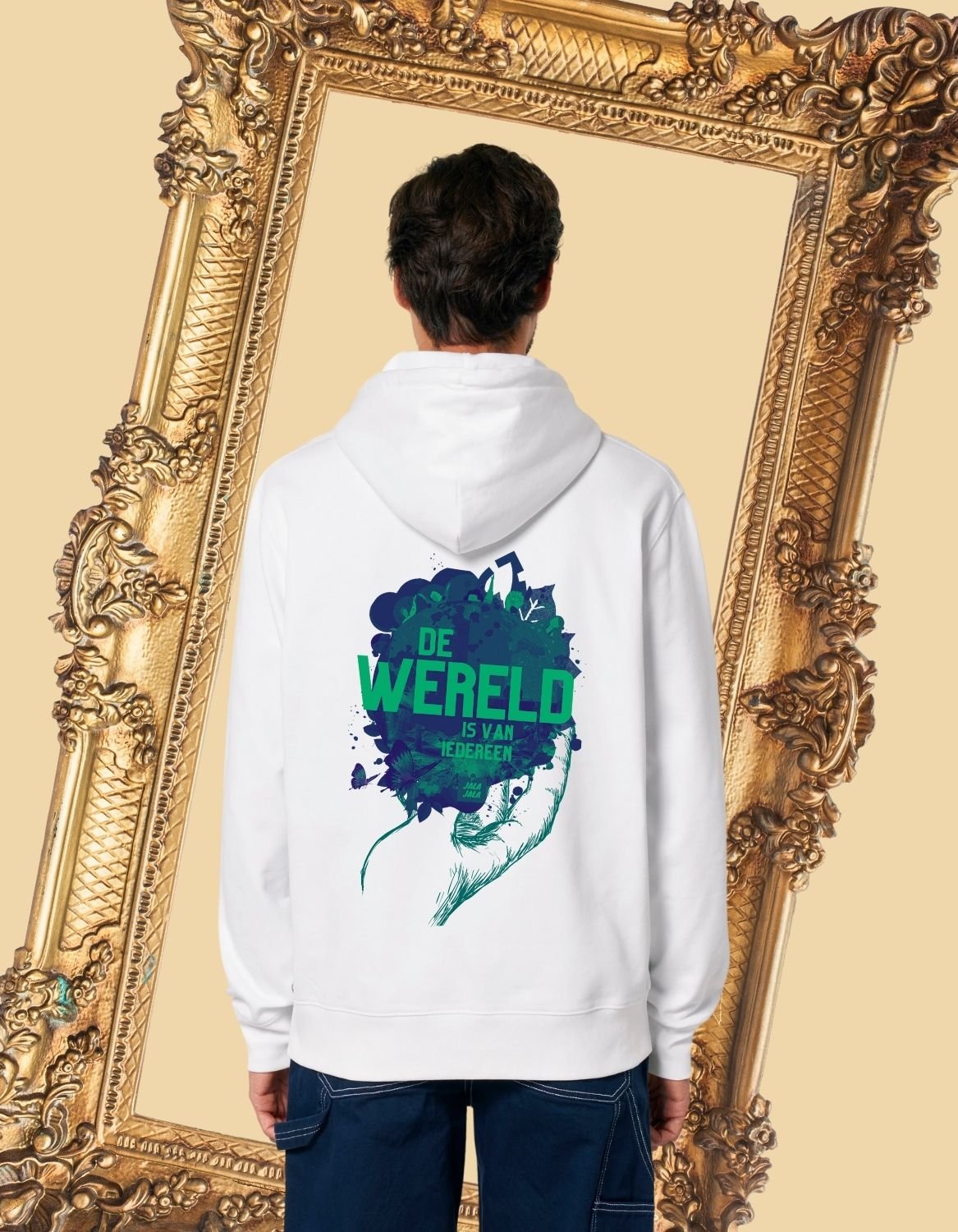 Premium Hoodie – De Wereld Is Van Iedereen | JalaJala - JalaJala Artshop