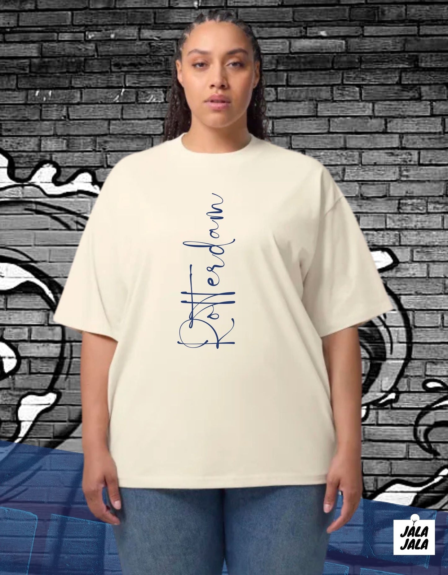 Rotterdam Oversized T-Shirt – Draag Jouw Stad met Trots - JalaJala Artshop