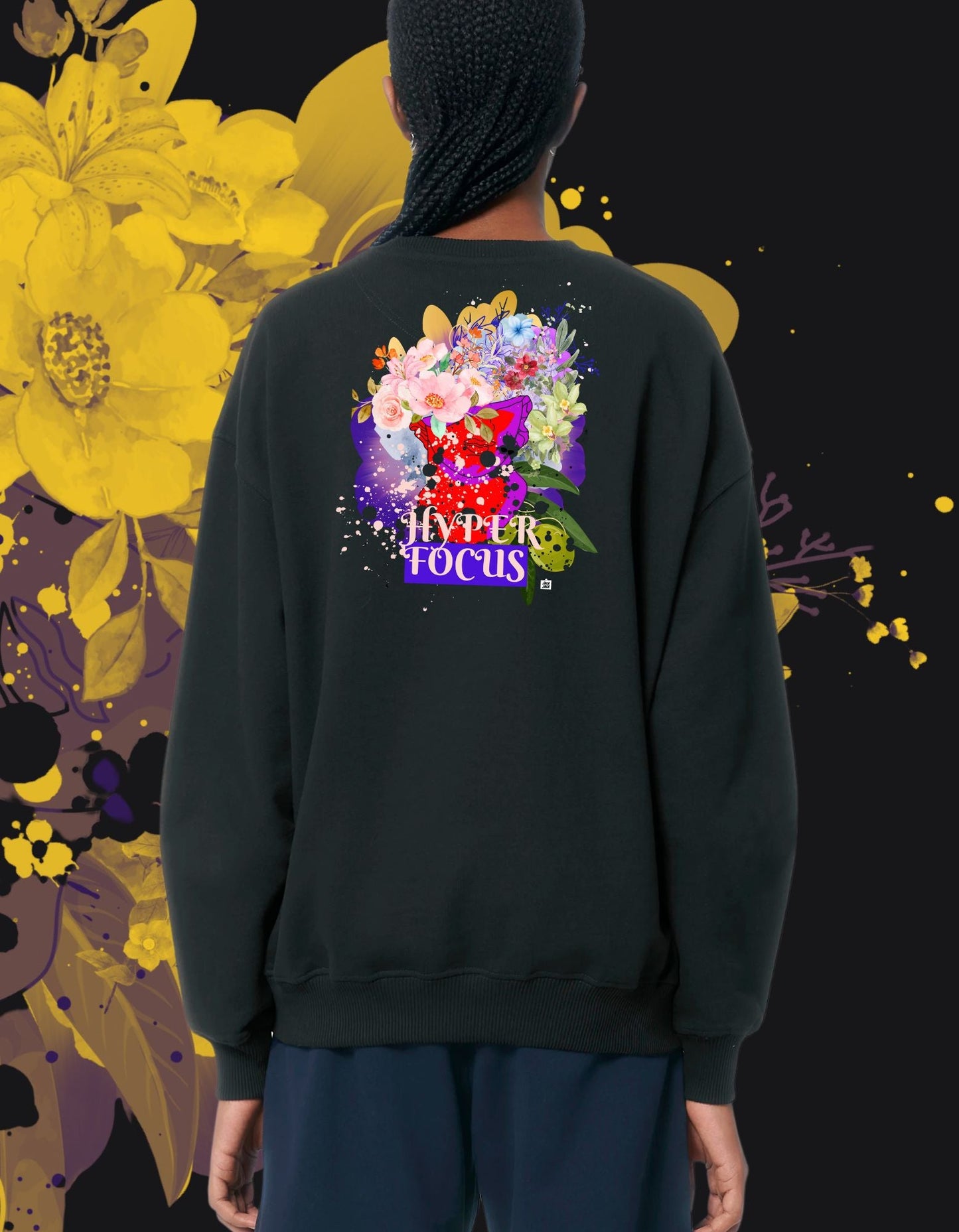 Sweater Unisex met Hyper Focus Design – Unieke Kunst om te Dragen - JalaJala Artshop