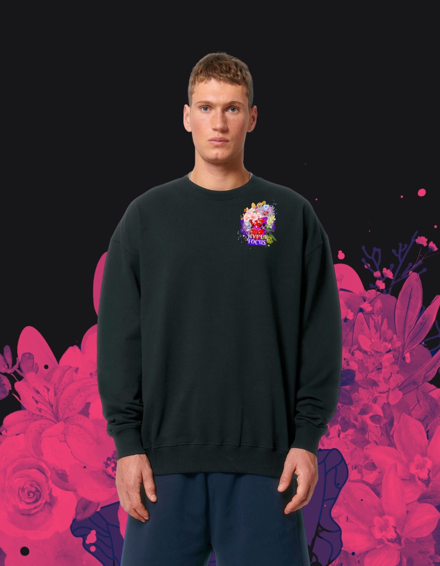 Sweater Unisex met Hyper Focus Design – Unieke Kunst om te Dragen - JalaJala Artshop