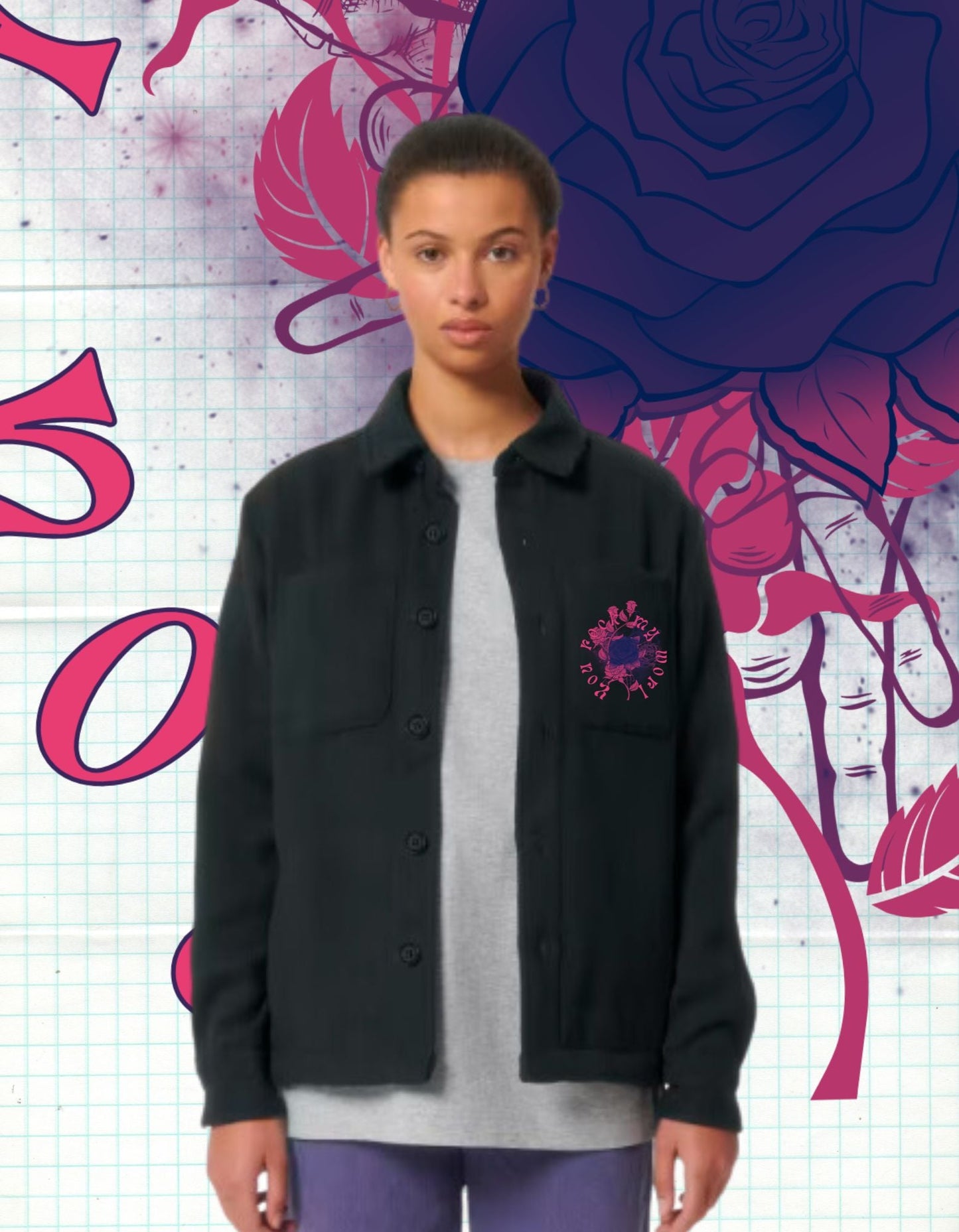 "You Rock My World" Overshirt – Stoer, Duurzaam & Veelzijdig - JalaJala Artshop