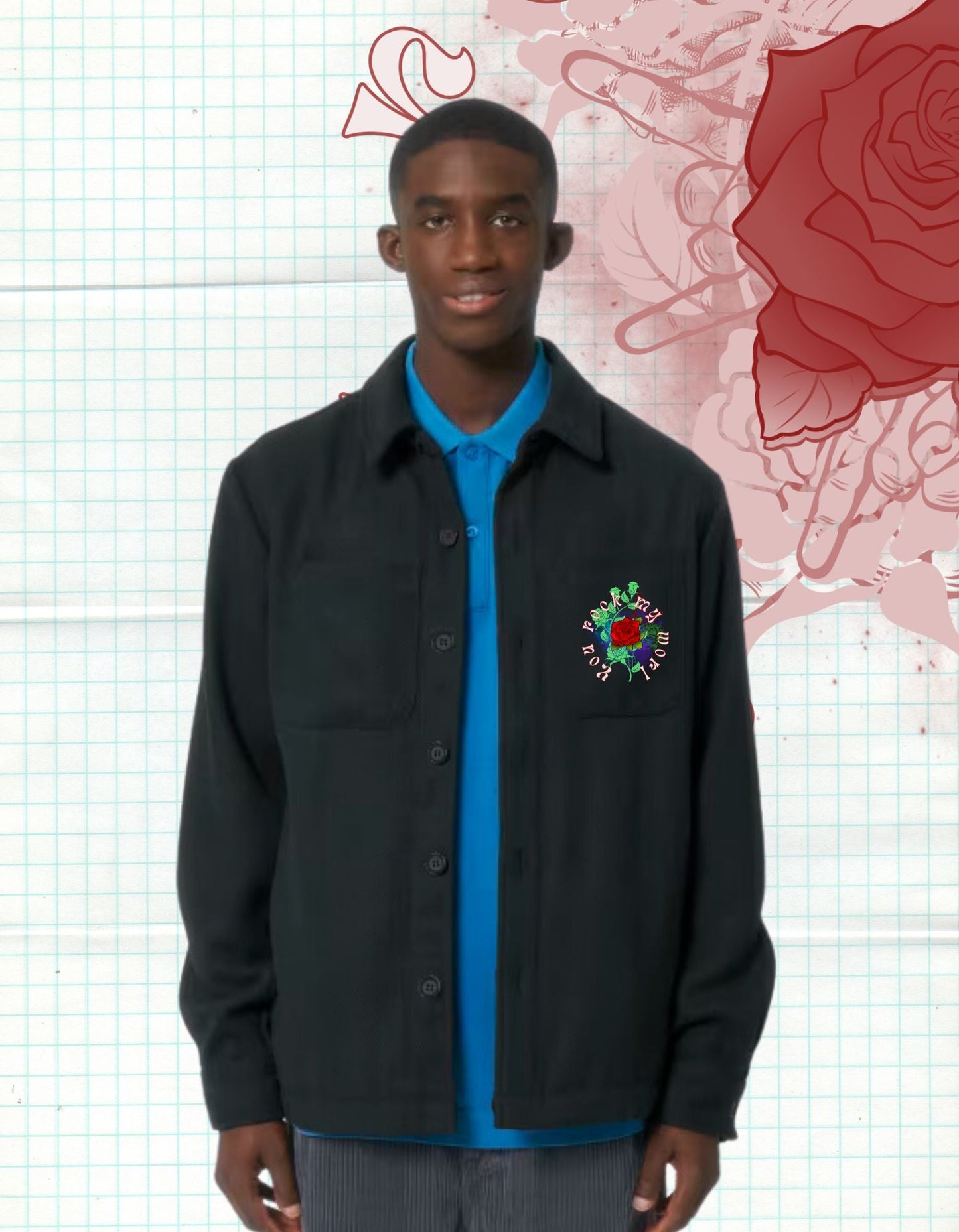 "You Rock My World" Overshirt – Stoer, Duurzaam & Veelzijdig - JalaJala Artshop