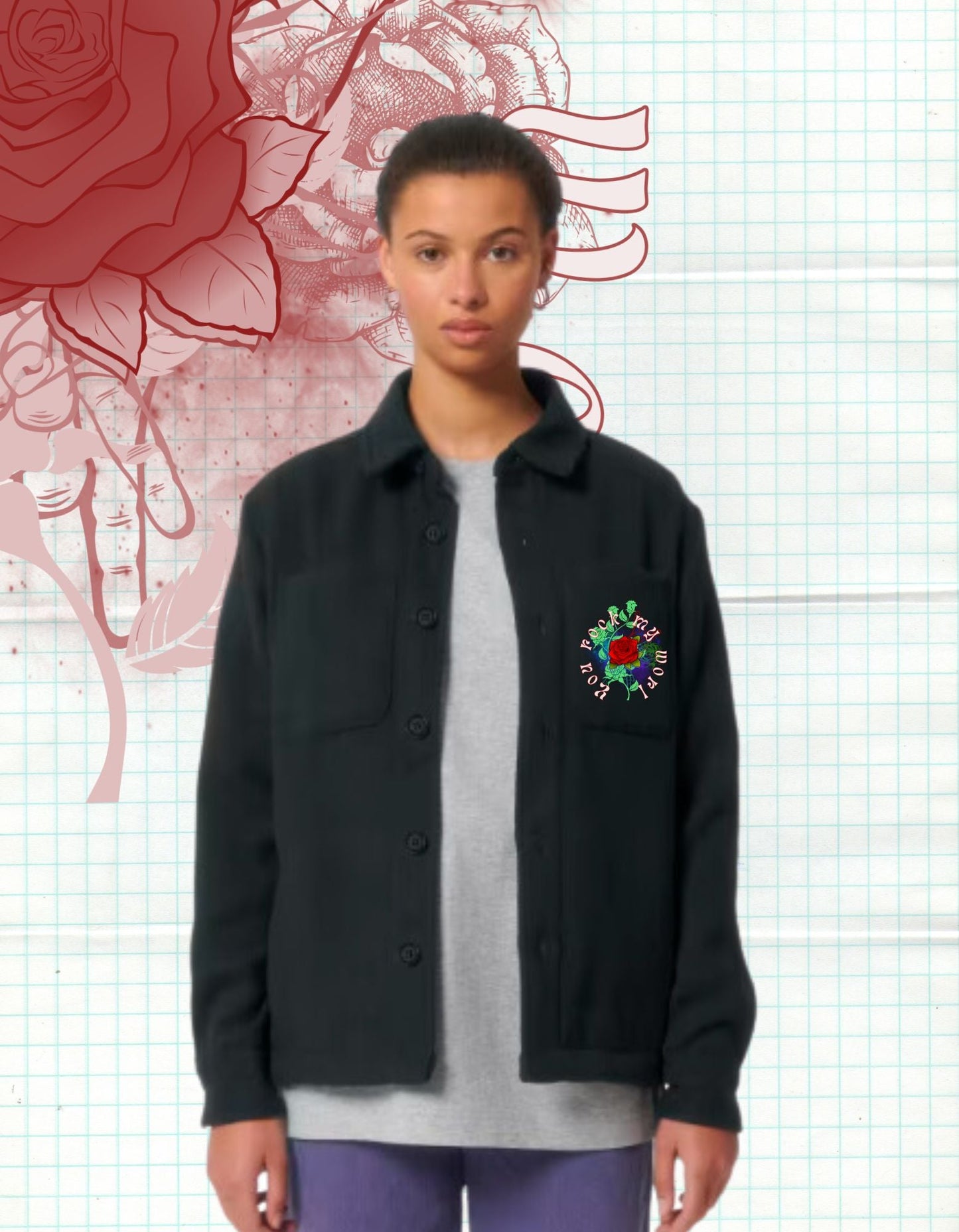 "You Rock My World" Overshirt – Stoer, Duurzaam & Veelzijdig - JalaJala Artshop