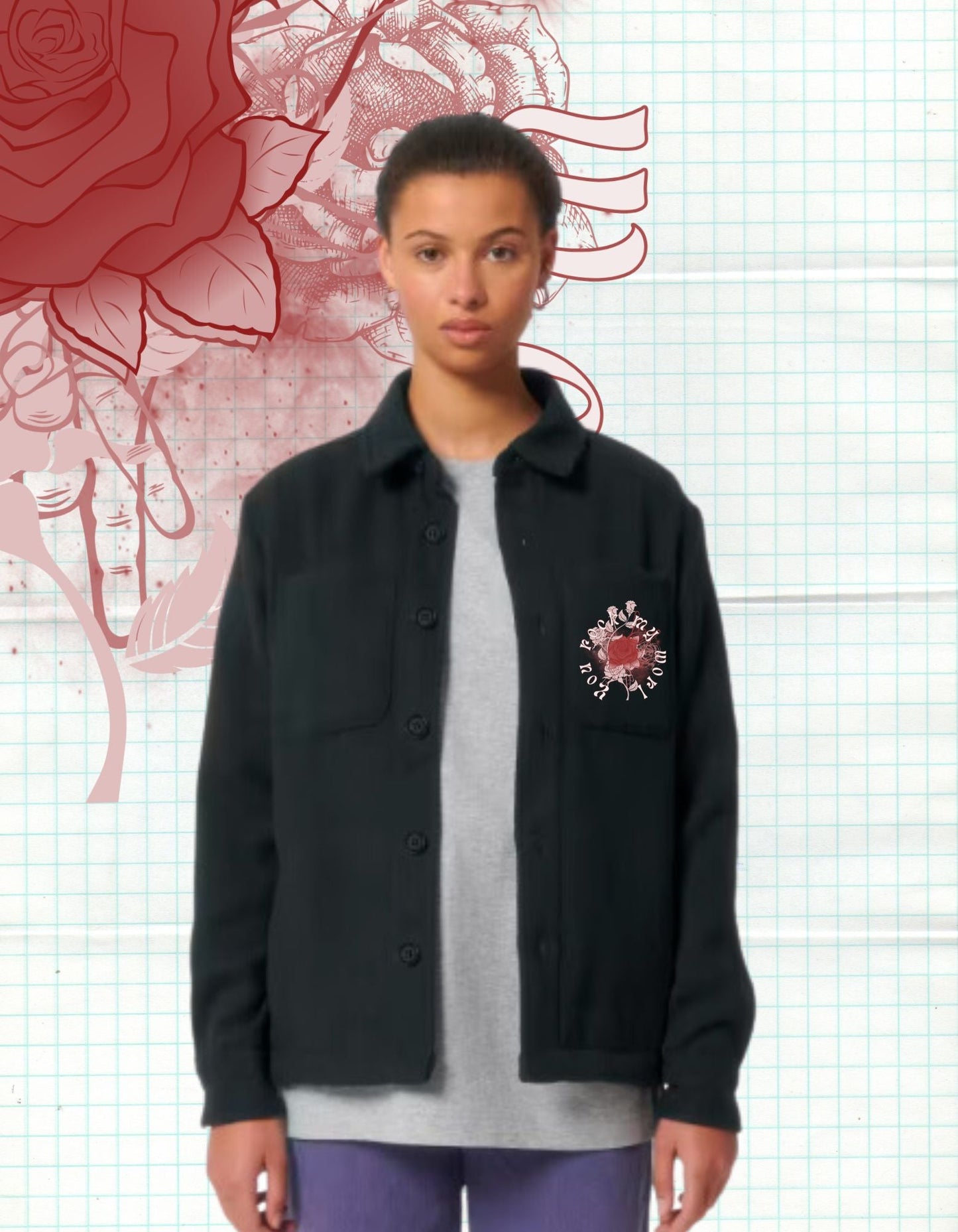 "You Rock My World" Overshirt – Stoer, Duurzaam & Veelzijdig - JalaJala Artshop