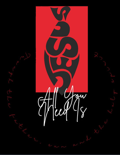 All You Need is Jezus – 50 Jaar Wegwijzerkampen Limited Edition | Uniseks Oversized Sweater | Rode Print | Zonder capuchon - JalaJala Artshop