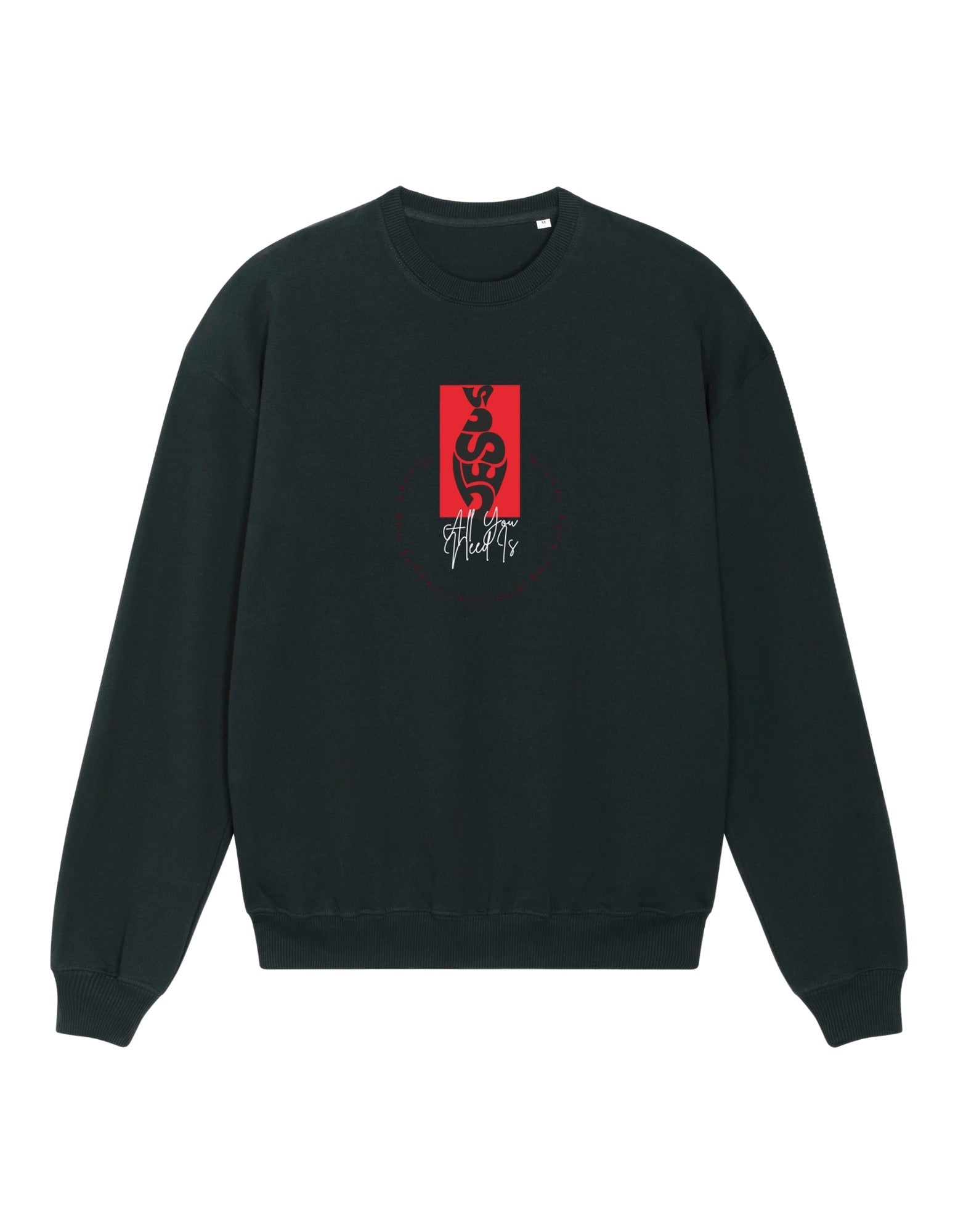 All You Need is Jezus – 50 Jaar Wegwijzerkampen Limited Edition | Uniseks Oversized Sweater | Rode Print | Zonder capuchon - JalaJala Artshop