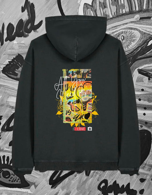 All You Need Is Love Hoodie – Een Kunstwerk om te Dragen - JalaJala Artshop