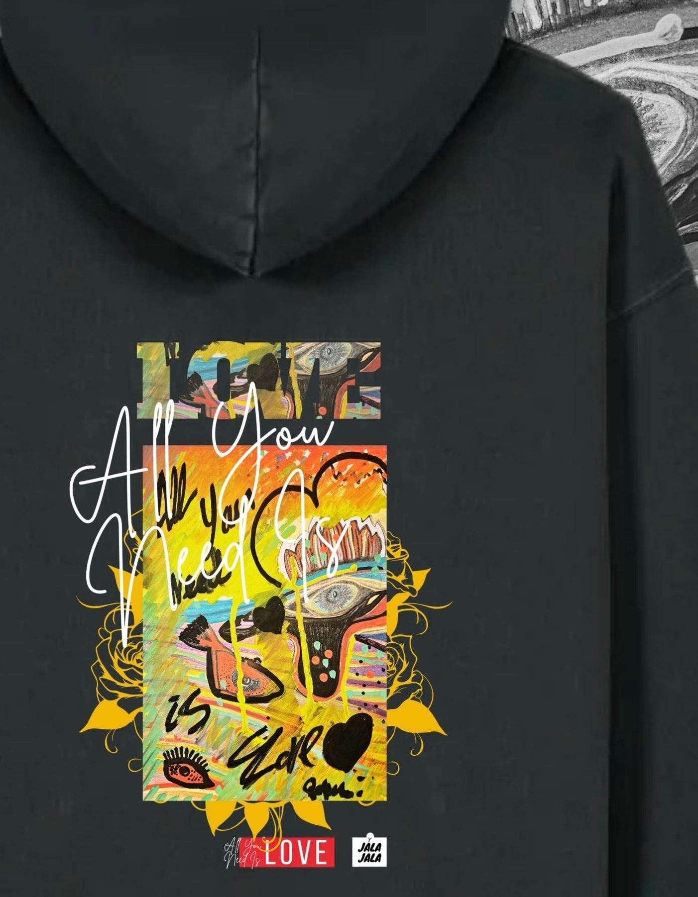 All You Need Is Love Hoodie – Een Kunstwerk om te Dragen - JalaJala Artshop