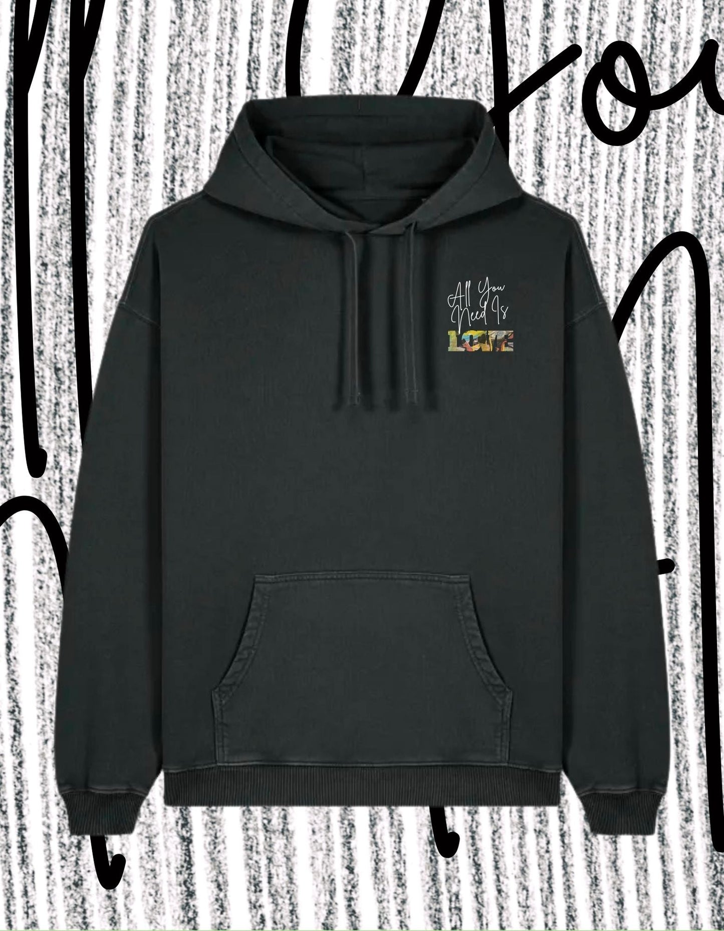 All You Need Is Love Hoodie – Een Kunstwerk om te Dragen - JalaJala Artshop