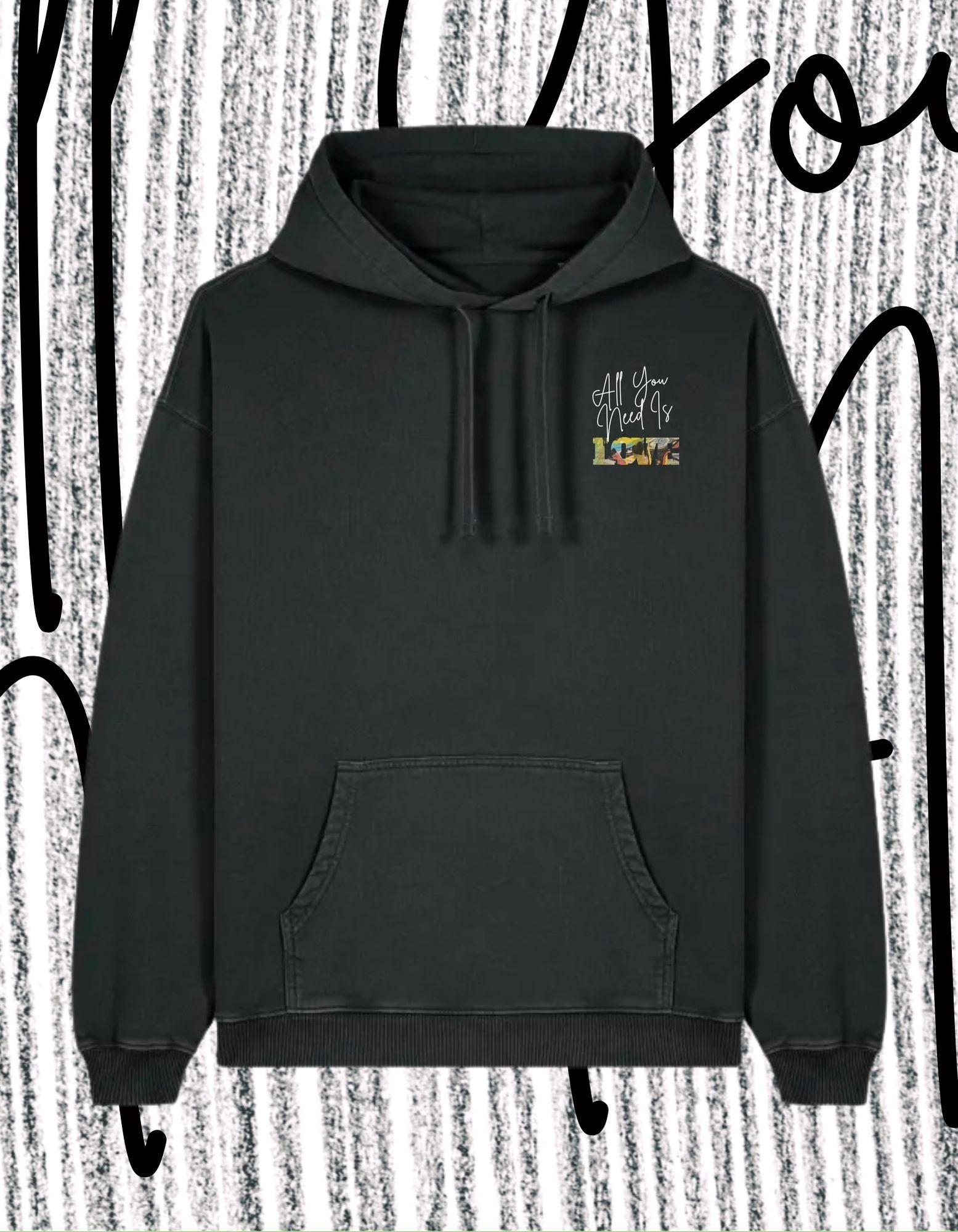 All You Need Is Love Hoodie – Een Kunstwerk om te Dragen - JalaJala Artshop