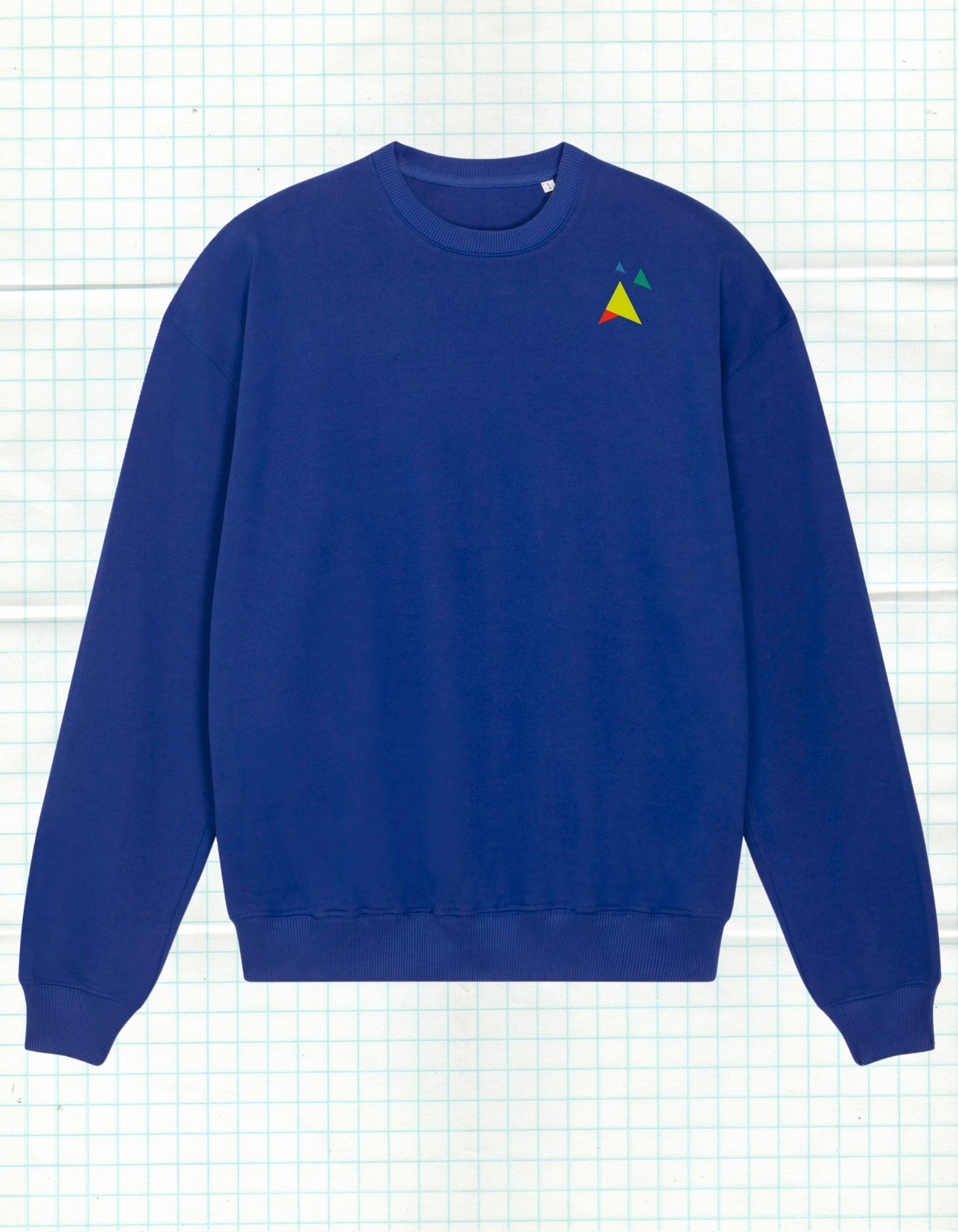Covered in Spirit – Royal Blue Uniseks Sweater (Ledger Dry) Wegwijzerkampen - JalaJala Artshop