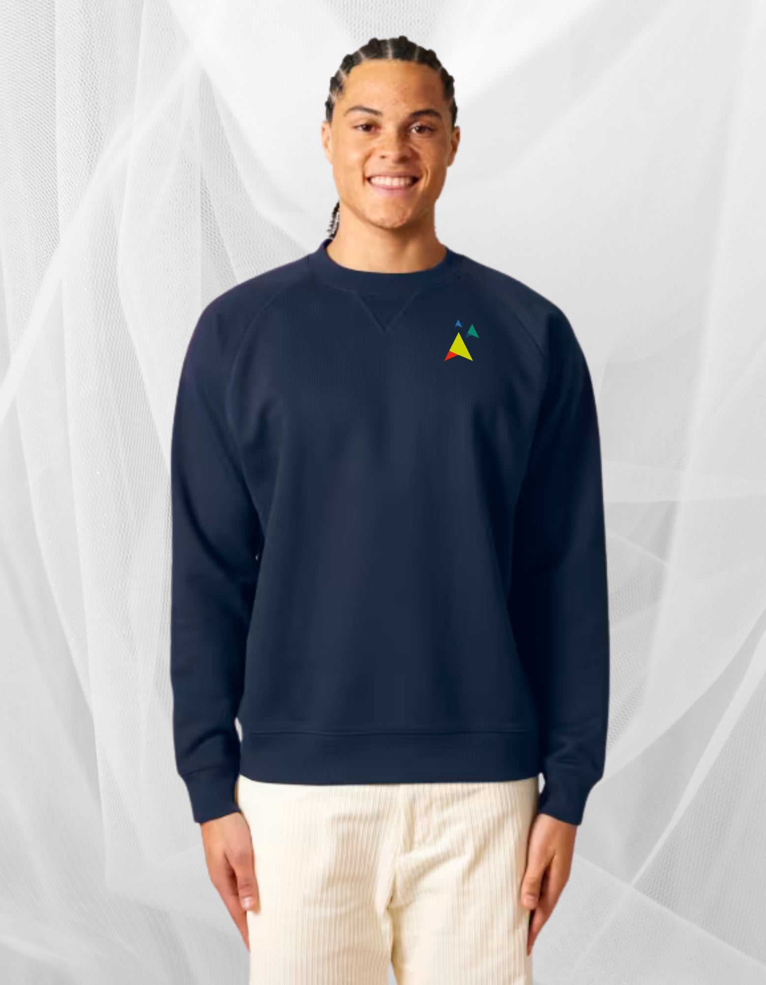 Cross of Grace – Navy Uniseks Sweater (Knoxer) - JalaJala Artshop