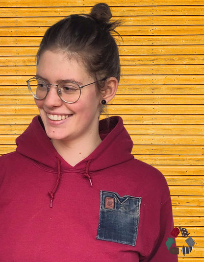 Funky Fibers uniseks hoodie - JalaJala Artshop