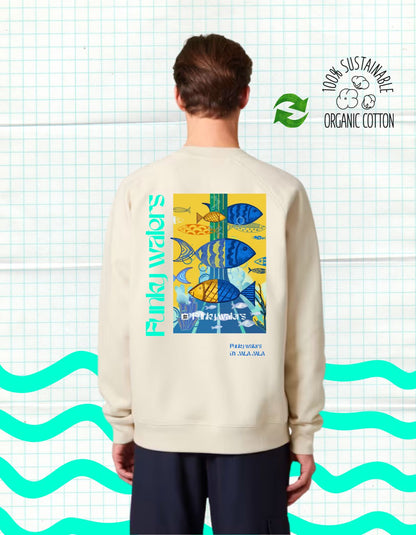 Funky Waters – Premium Biologische Sweater - JalaJala Artshop