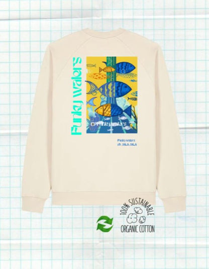 Funky Waters – Premium Biologische Sweater - JalaJala Artshop