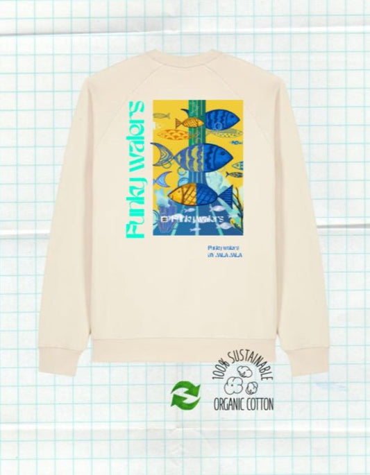 Funky Waters – Premium Biologische Sweater - JalaJala Artshop