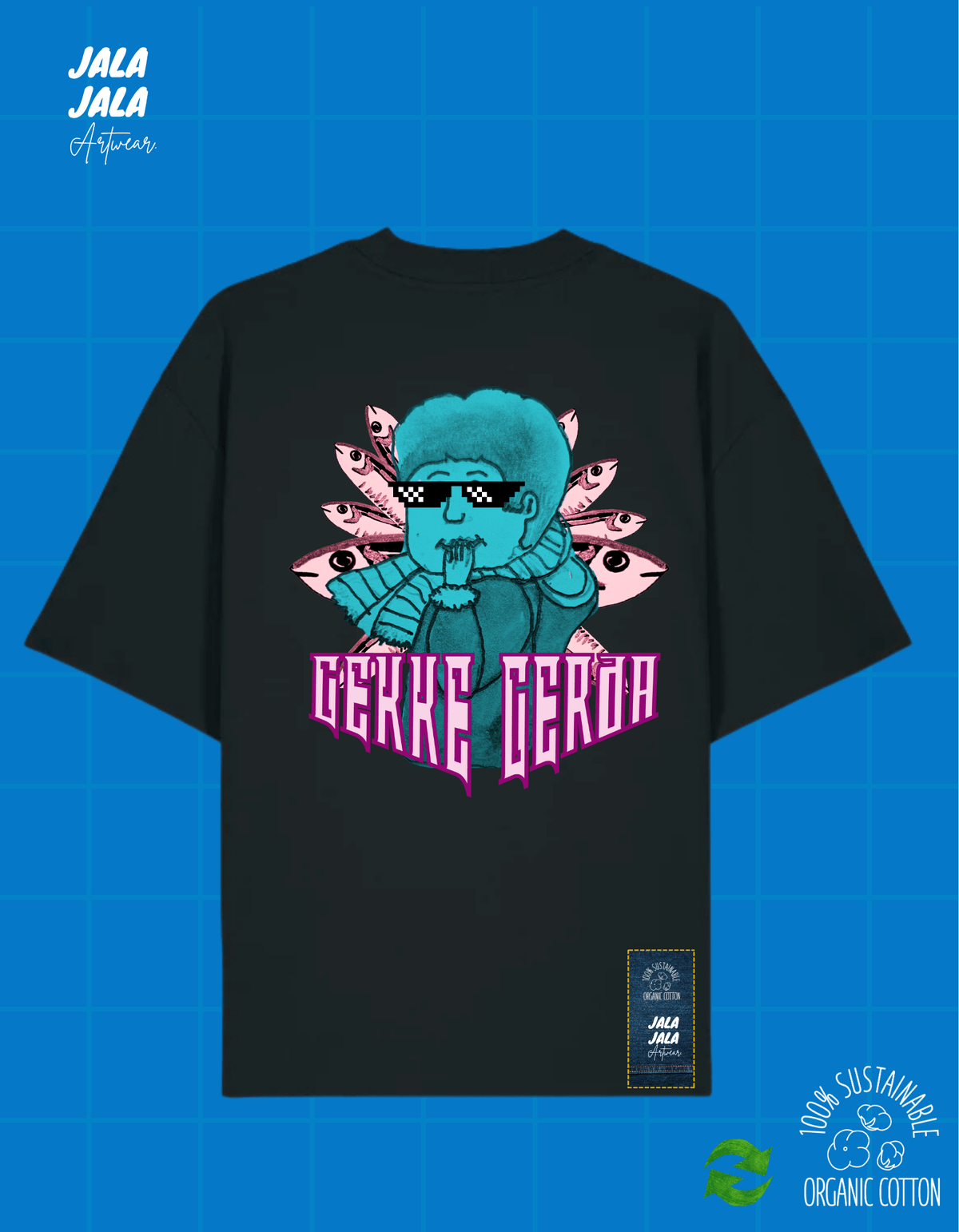 Gekke Gerda – Oversized Unisex T-shirt - JalaJala Artshop