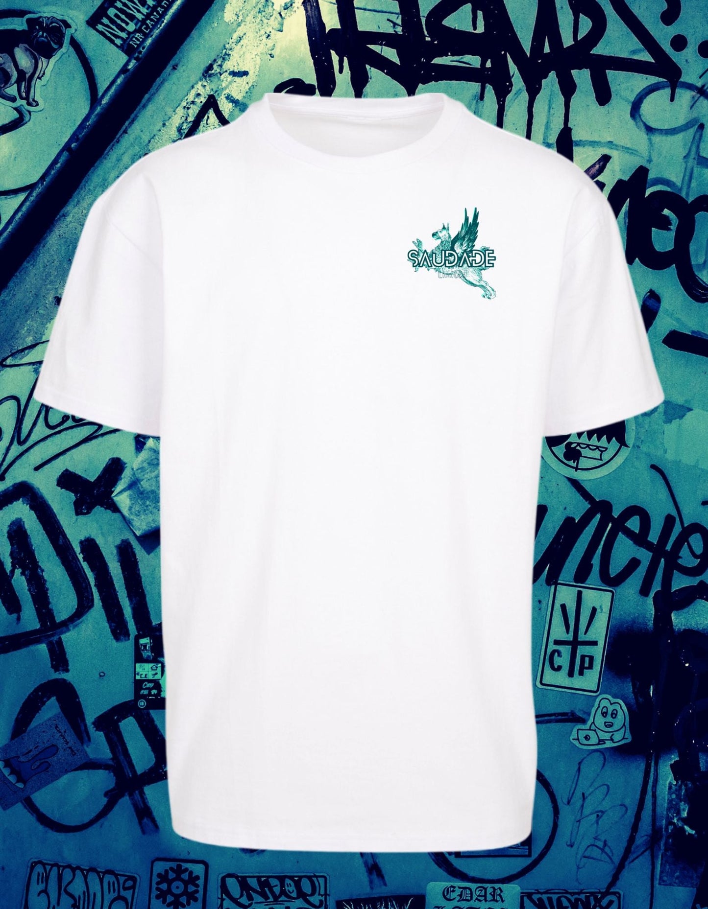 Oversized t-shirt premium uniseks - Saudade - JalaJala Artshop