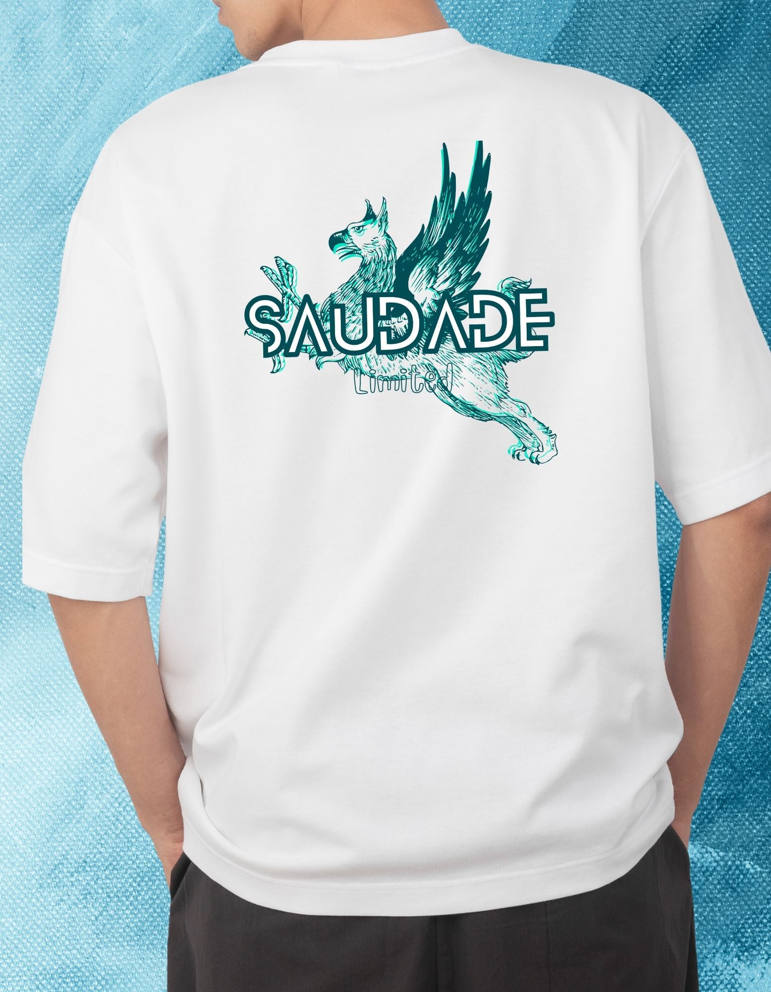 Oversized t-shirt premium uniseks - Saudade - JalaJala Artshop