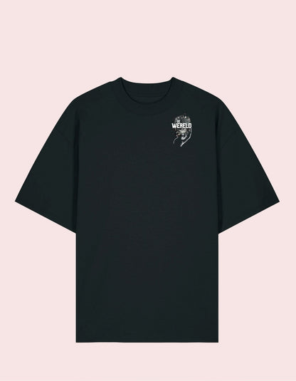 Oversized T-shirt uniseks - De wereld is van iedereen - JalaJala Artshop