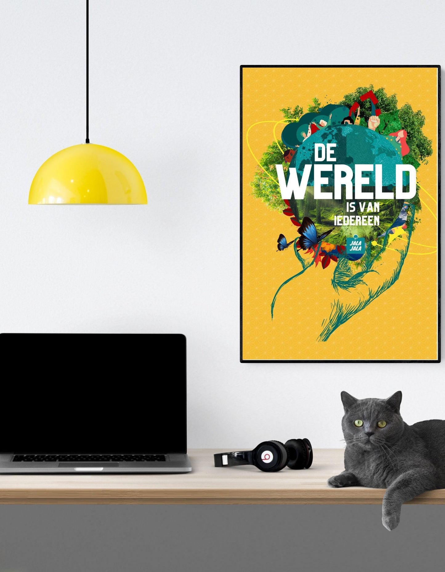 Poster de wereld is voor iedereen - JalaJala - JalaJala Artshop