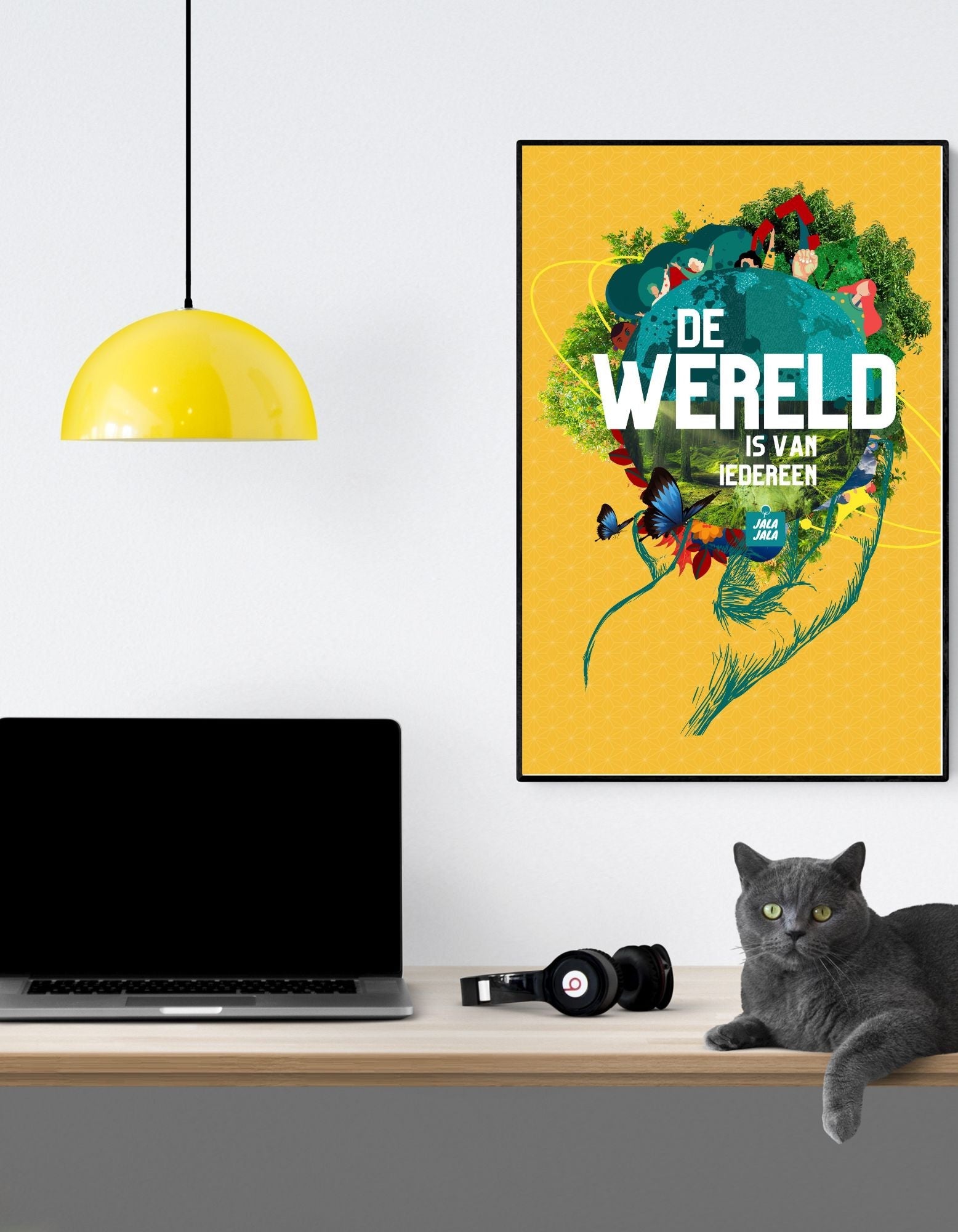 Poster de wereld is voor iedereen - JalaJala - JalaJala Artshop