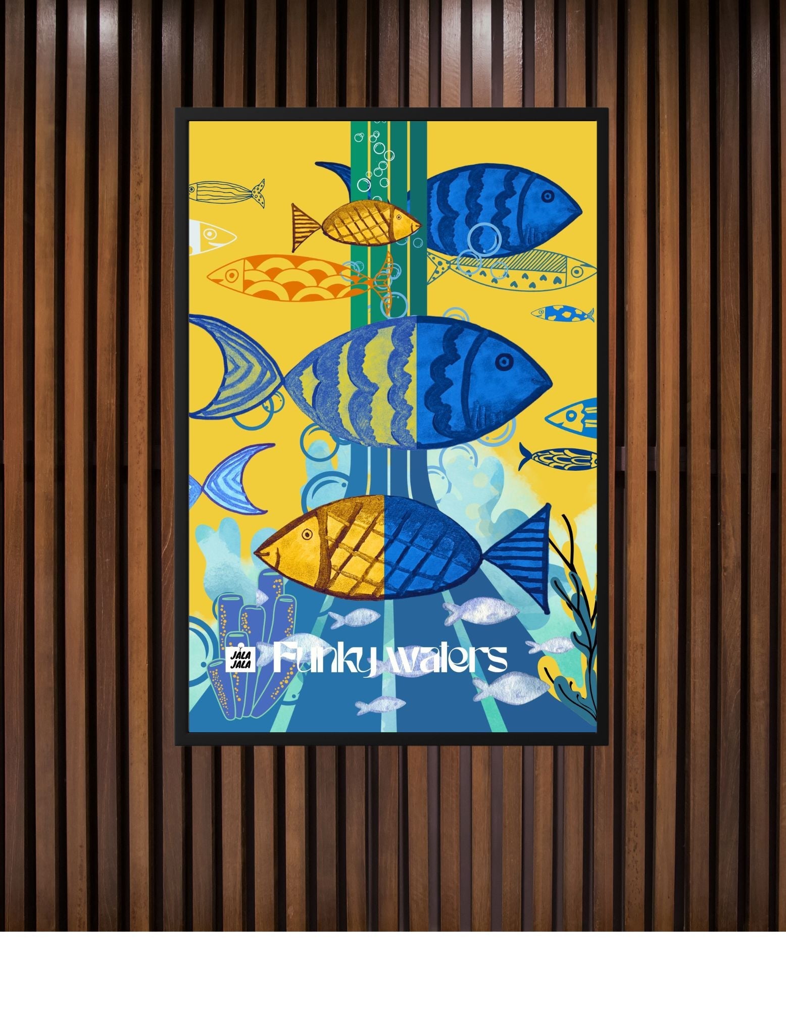Poster Funky Waters – Een Duik in Creativiteit met een kunst poster - JalaJala Artshop