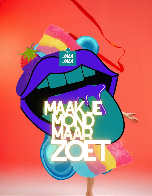 Poster Maak je mond maar zoet – Funky Design met een Verhaal - JalaJala Artshop