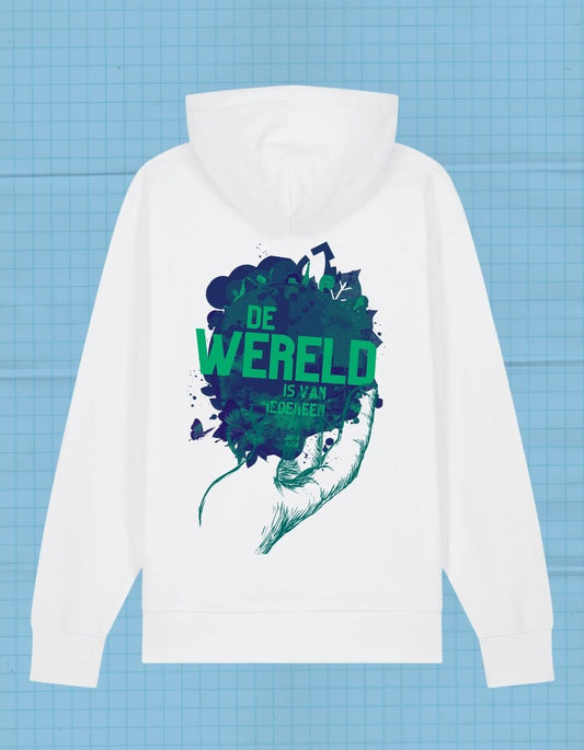 Premium Hoodie – De Wereld Is Van Iedereen | JalaJala - JalaJala Artshop