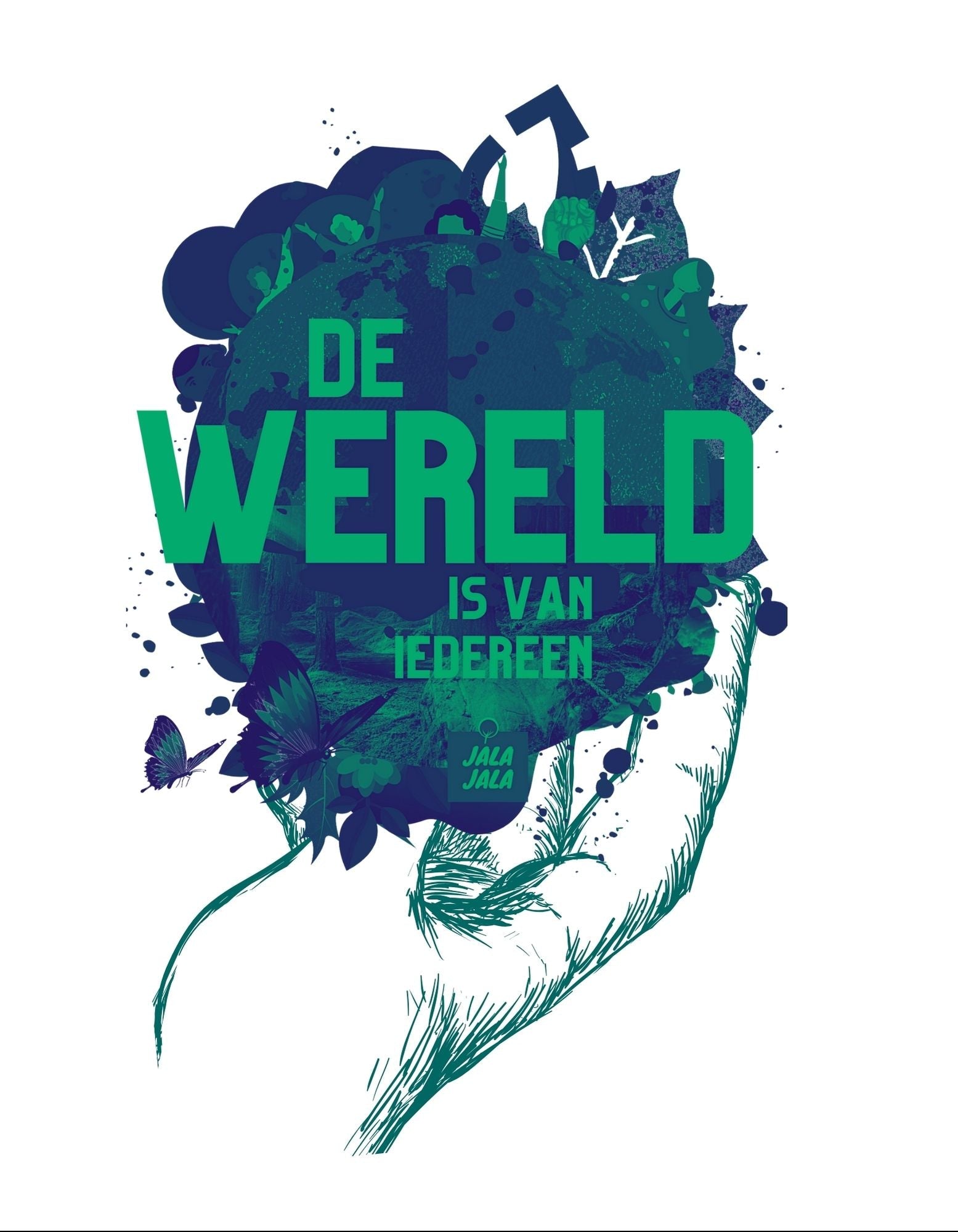 Premium Hoodie – De Wereld Is Van Iedereen | JalaJala - JalaJala Artshop
