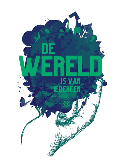 Premium Hoodie – De Wereld Is Van Iedereen | JalaJala - JalaJala Artshop