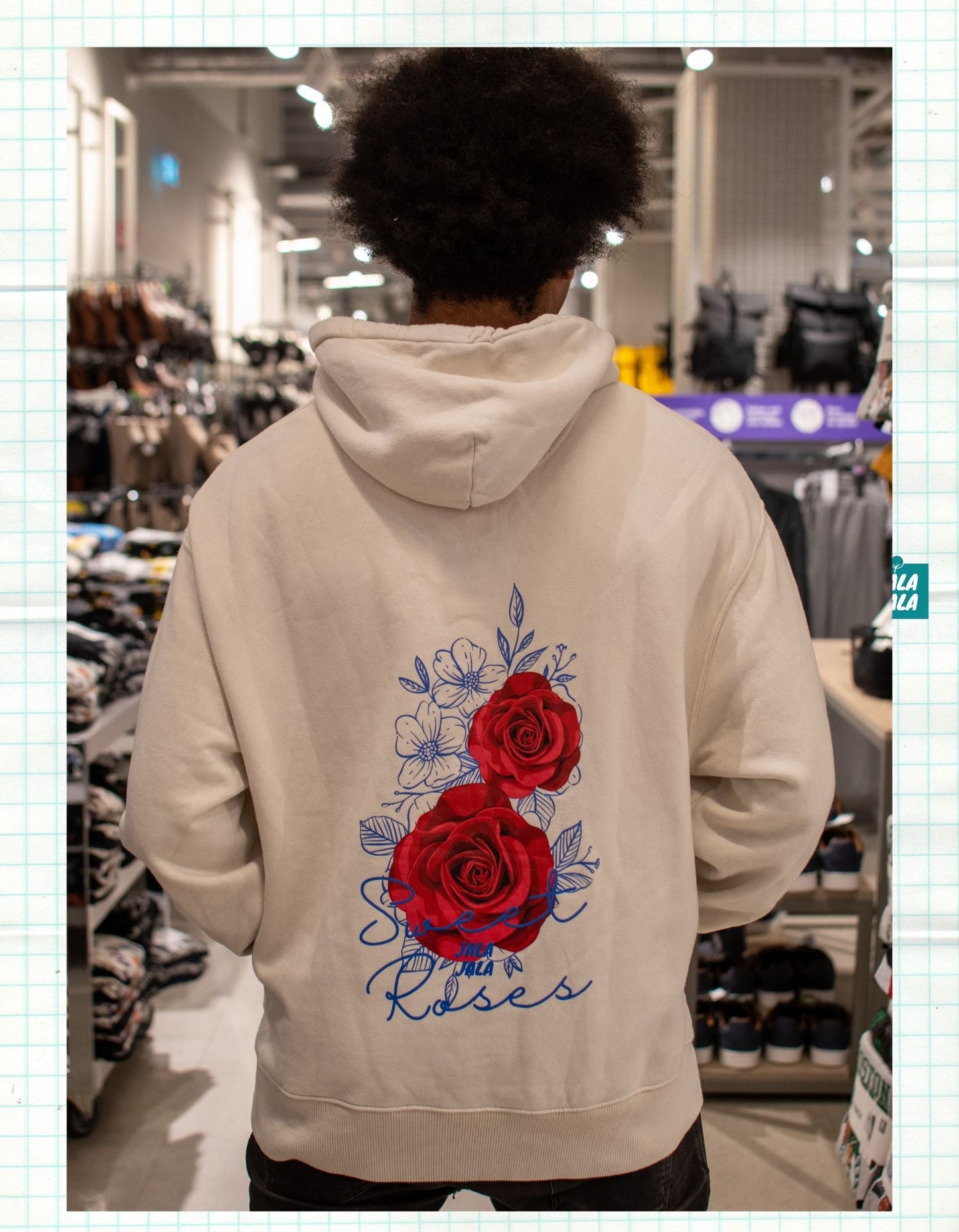 Premium Hoodie – Sweet Roses | Limited Edition voor Valentijnsdag - JalaJala Artshop