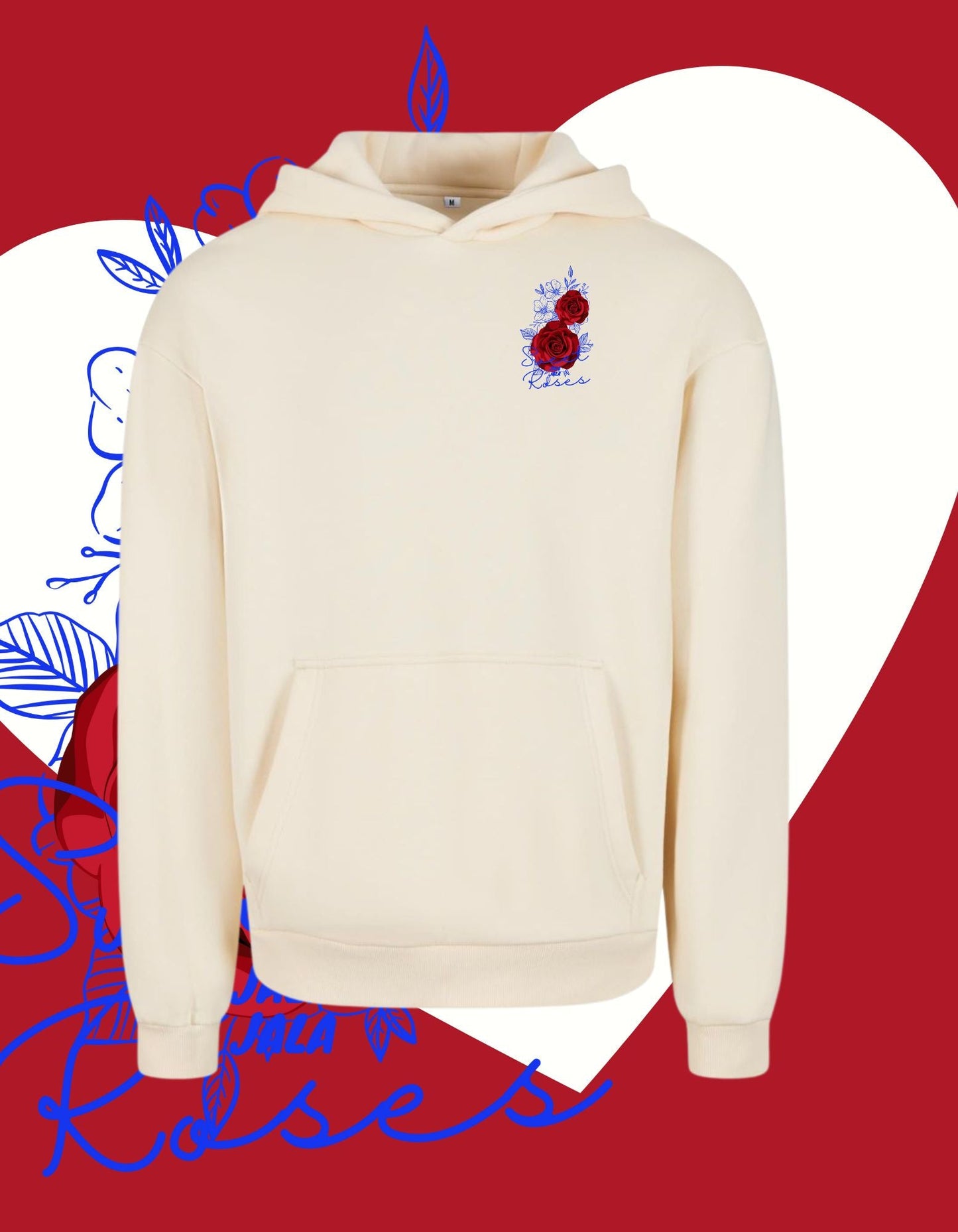Premium Hoodie – Sweet Roses | Limited Edition voor Valentijnsdag - JalaJala Artshop