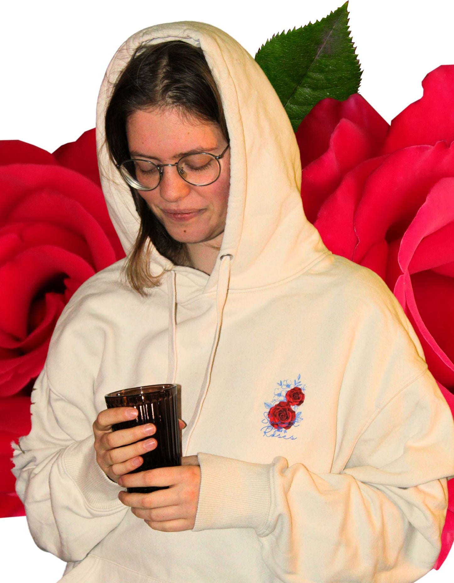 Premium Hoodie – Sweet Roses | Limited Edition voor Valentijnsdag - JalaJala Artshop