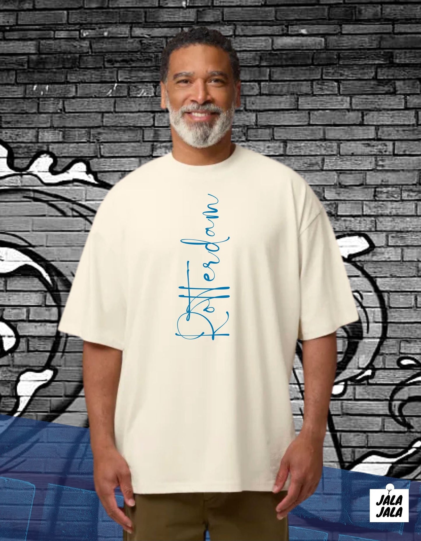 Rotterdam Oversized T-Shirt – Draag Jouw Stad met Trots - JalaJala Artshop