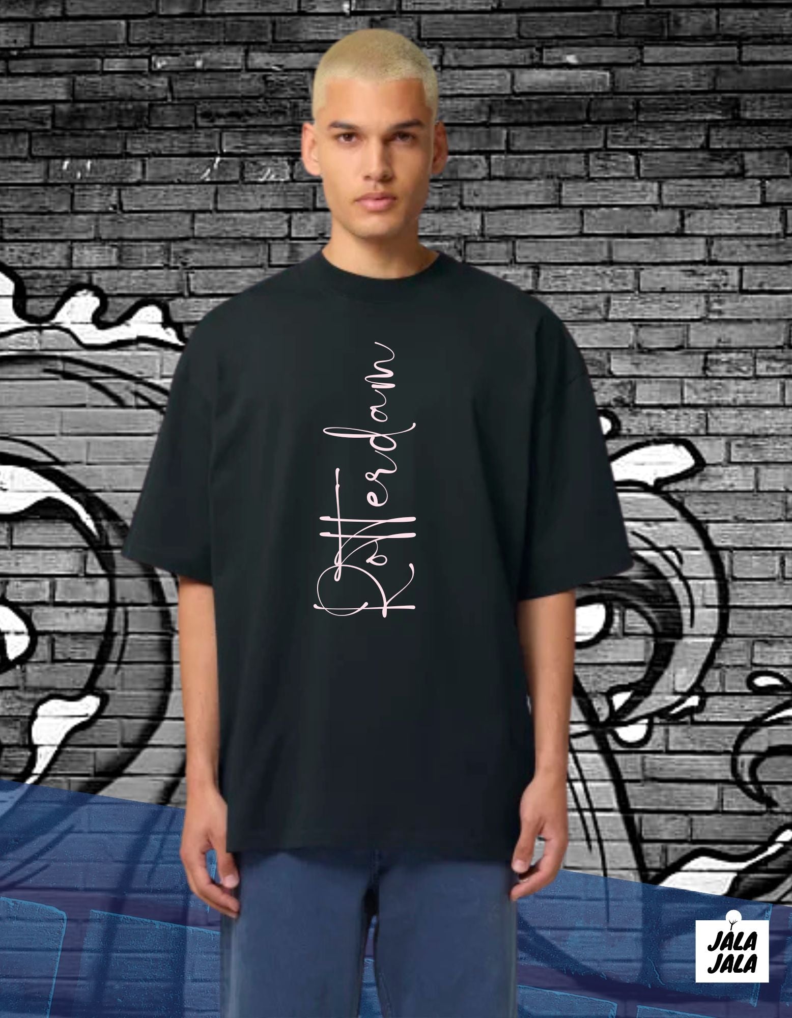 Rotterdam Oversized T-Shirt – Draag Jouw Stad met Trots - JalaJala Artshop
