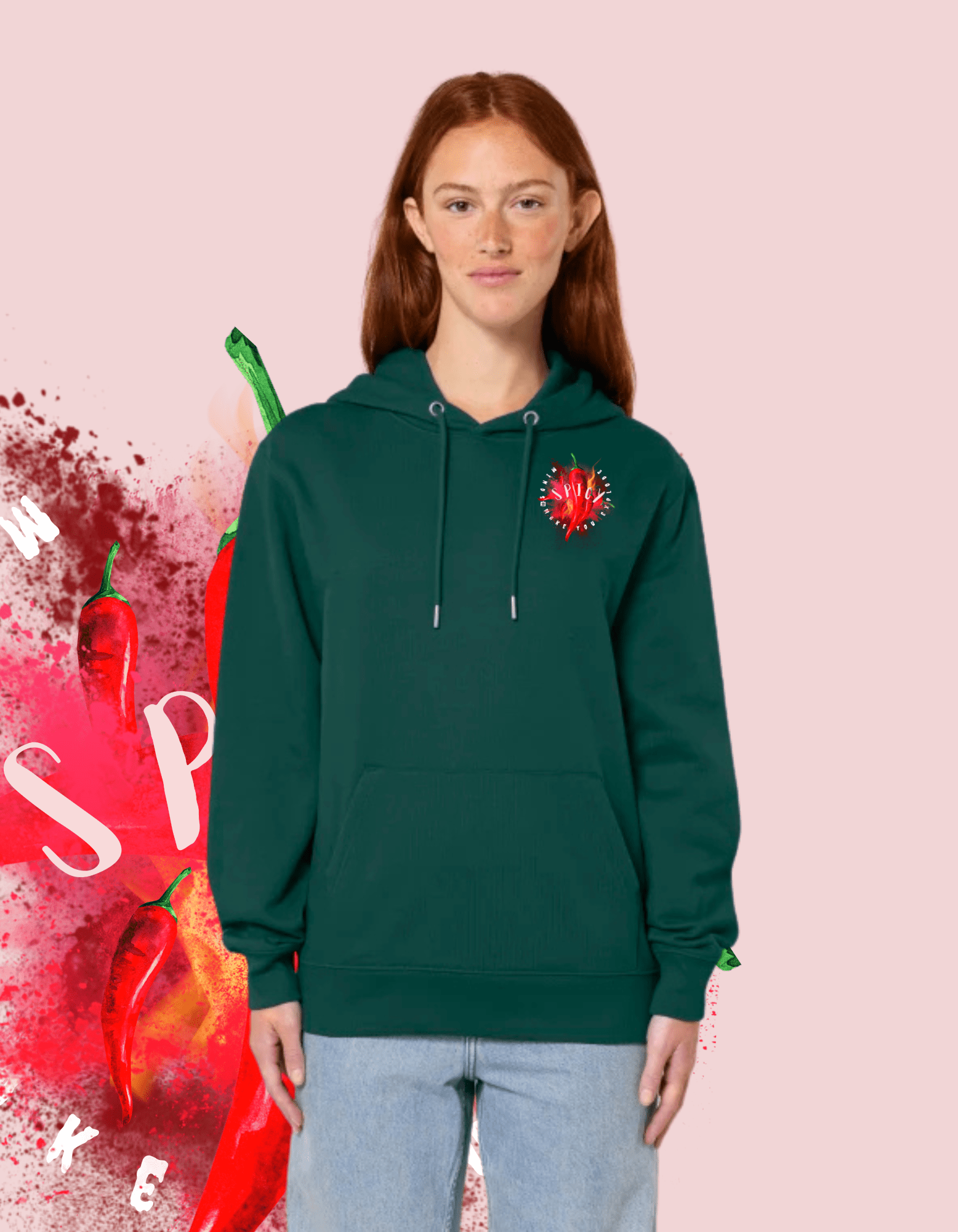 Spicy Minds Hoodie – Kunstzinnig Statement in Vintage Black limited edition unisek hoodie - JalaJala Artshop