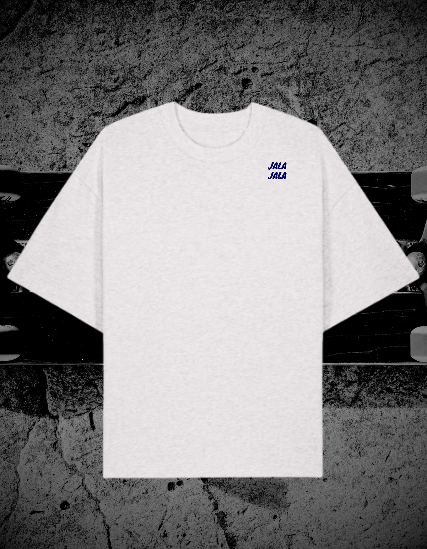 Still Rolling Oversized Tee – White C001 – Skate Art Graphic Shirt | Jalajala Artwear - JalaJala Artshop