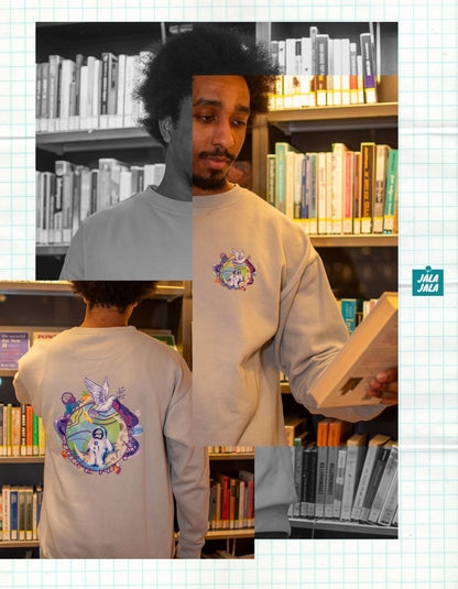 Sweater "De Wereld is van Iedereen 2.0" – Draag de boodschap. - JalaJala Artshop