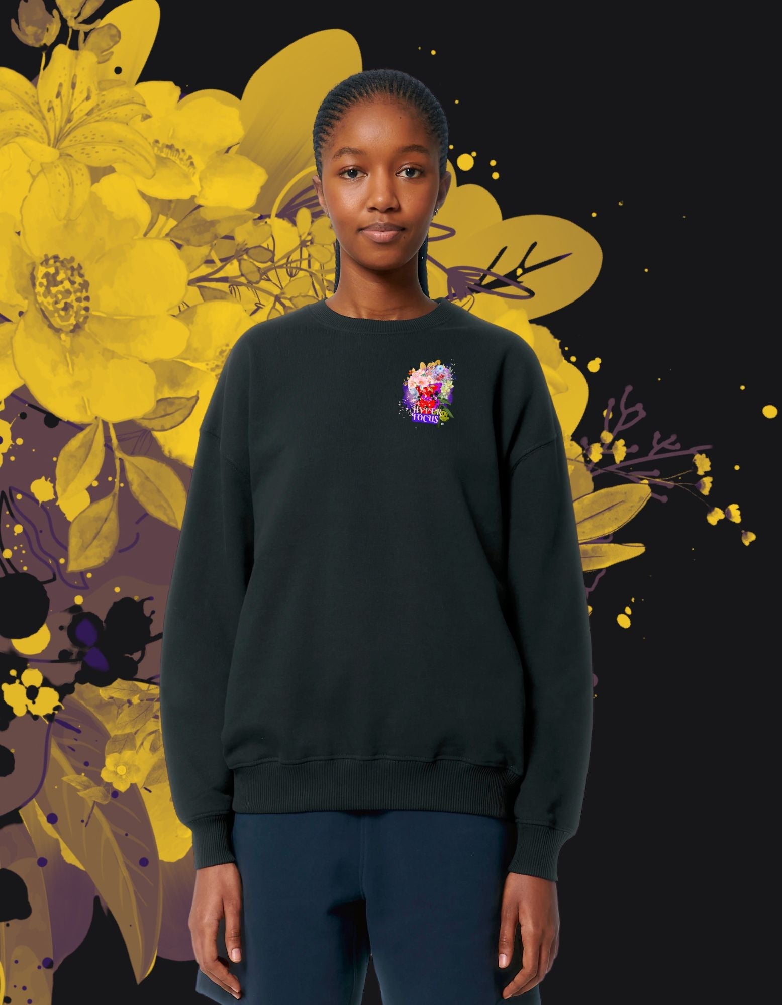 Sweater Unisex met Hyper Focus Design – Unieke Kunst om te Dragen - JalaJala Artshop