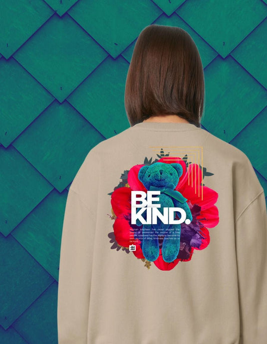 Uniseks boxy premium sweater JalaJala - Be kind - JalaJala Artshop