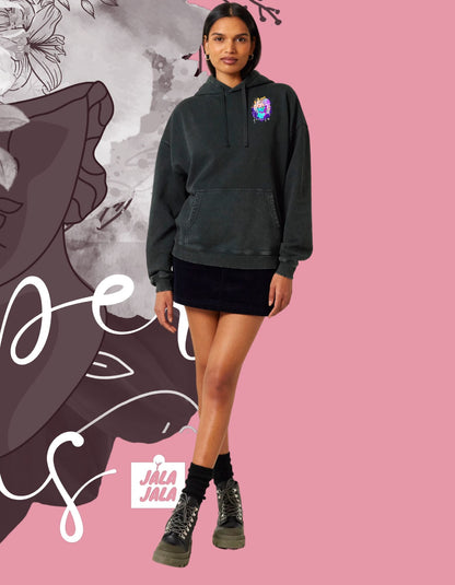 Vintage Black Hoodie Oversized – Hyperfocus: Waar Creativiteit en Stijl Samenkomen - JalaJala Artshop