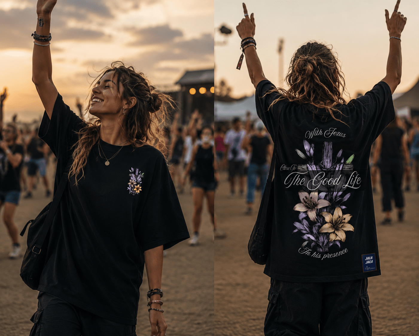 With Jesus — The Good Life Oversized Tee - JalaJala Artshop
